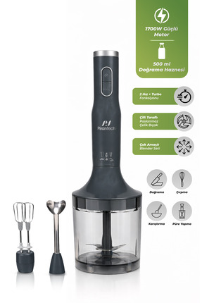 PiranTech YH-94 El Blender Seti – Parçalayıcı, Çırpıcı ve Metal Blender