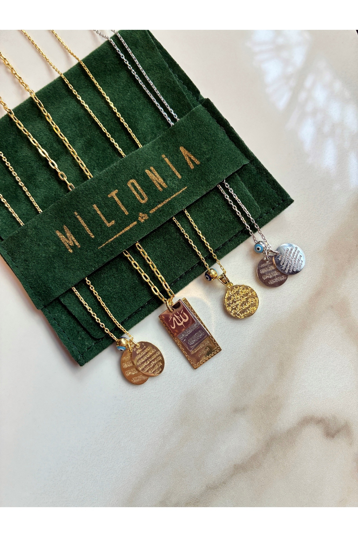 Miltonia 925 Ayar Gümüş Nazar Duası & Ayetel Kürsi Dualı Kolye görsel 2