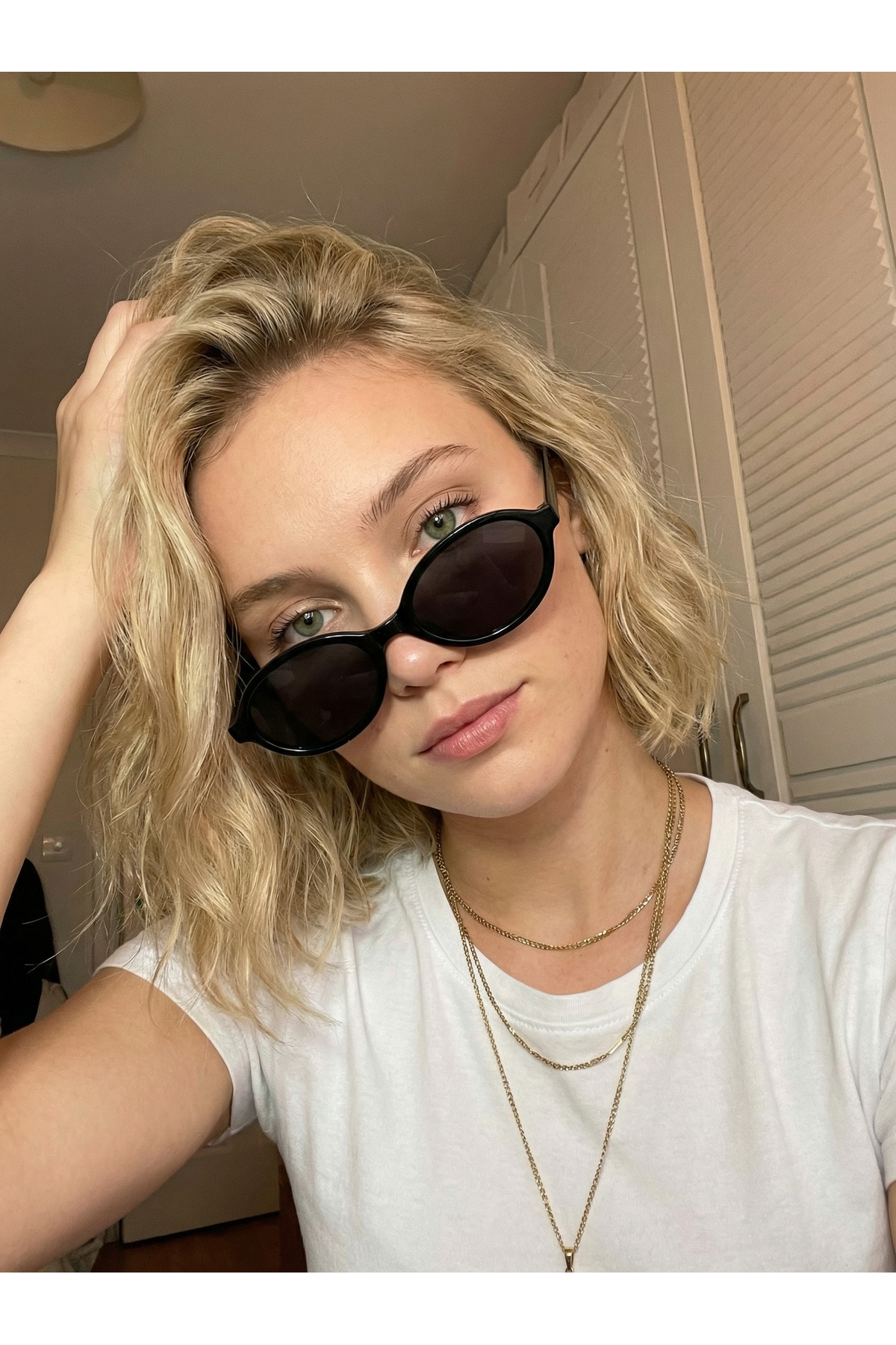 VEGA EYEWEAR Miux Oval Mavi Camlı Leopar desenli Güneş Gözlüğü