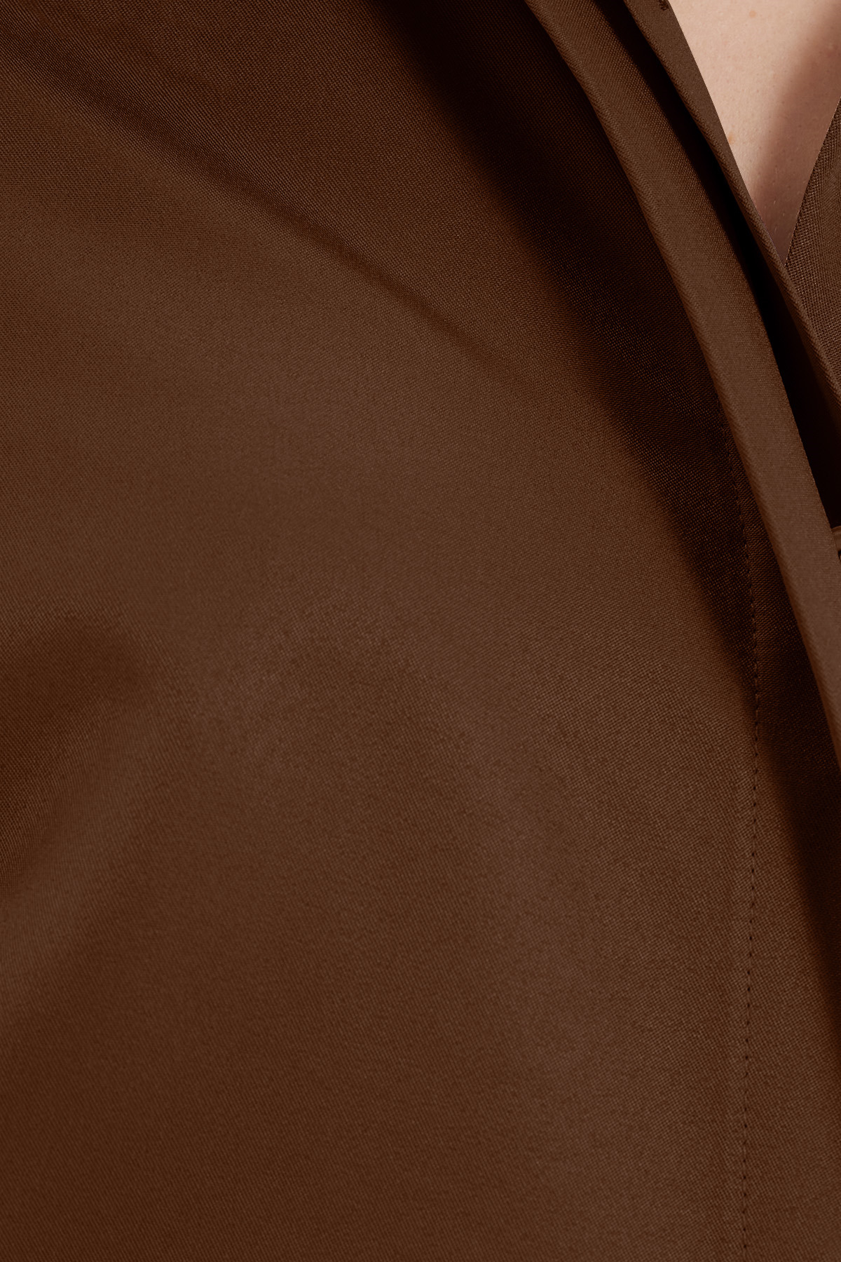 Tudors  Kadın Slim Fit Dar Kesim Vucüda Oturan Uzun Kollu Gizli Düğme Detaylı Kahverengi Basic Gömlek - Görsel 6