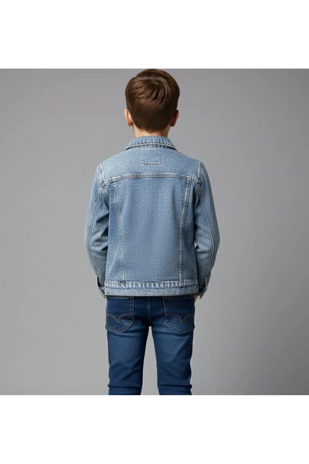 Yonca Çocuk  SERCİNO Kids 99783 KIZ-ERKEK Pamuklu Kot Ceket - Görsel 2