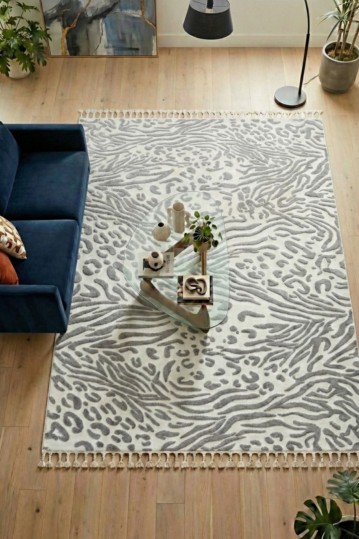 Ivora Extra Soft Living Room Rug | Custom Size, Easy Cleaning, Robot Vacuum Cleaner Compatible