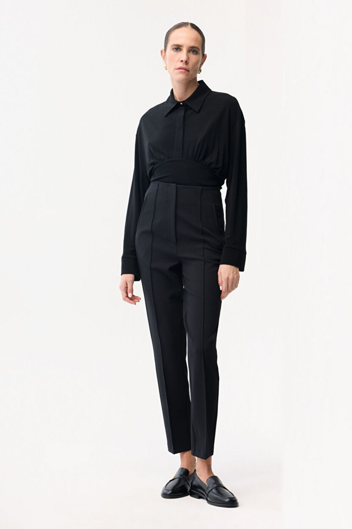 Pocket Detailed Gabardine Pants