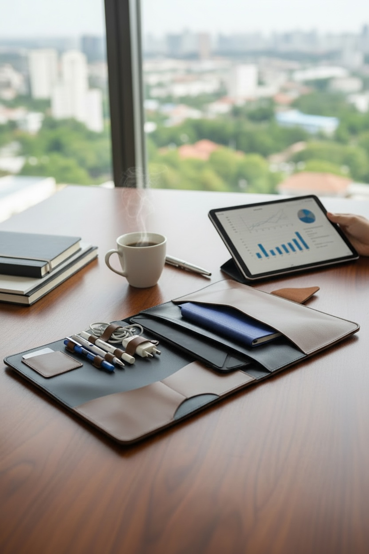 KAFFAA  İpad - MacBook - Kılıfı - Çantası - 13-14 inç - Organizer - Görsel 4