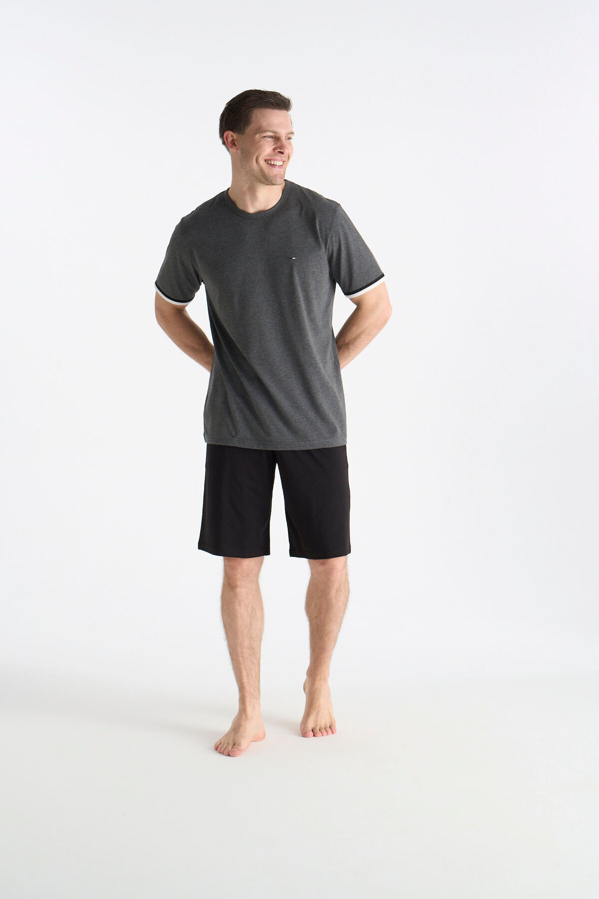 ست پیژامه و لباس خواب مردانه یقه گرد | یو اس پولو U.S. Polo Assn. 19-tway-035 TR - تصویر 2