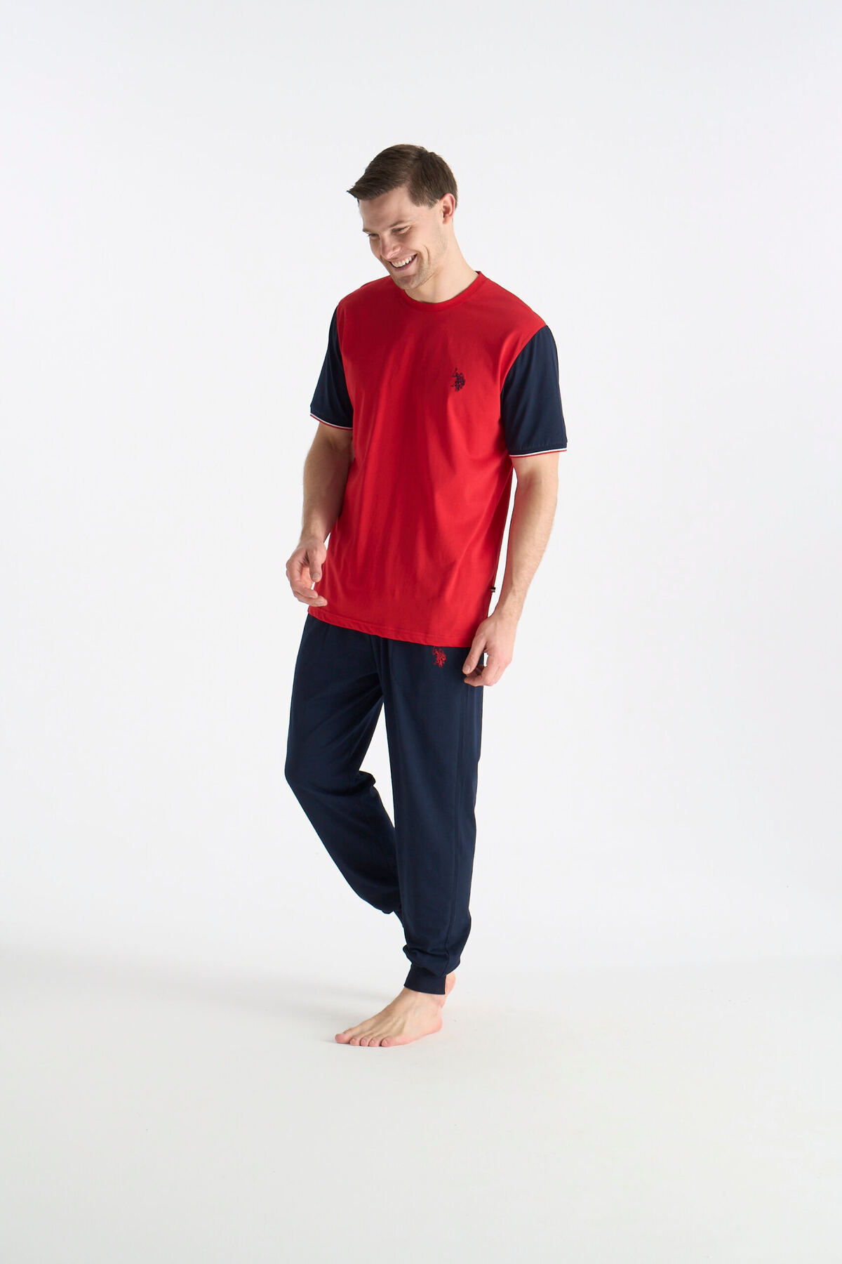 ست پیژامه و لباس خواب مردانه یقه گرد | یو اس پولو U.S. Polo Assn. 19-tway-036 TR - تصویر 2