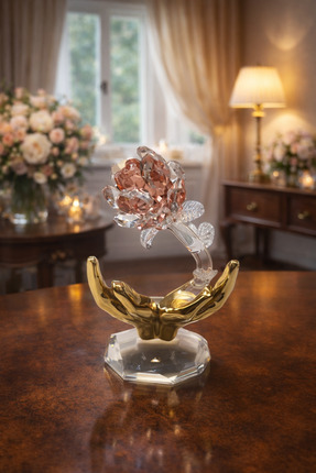 Home El içinde tekli gül