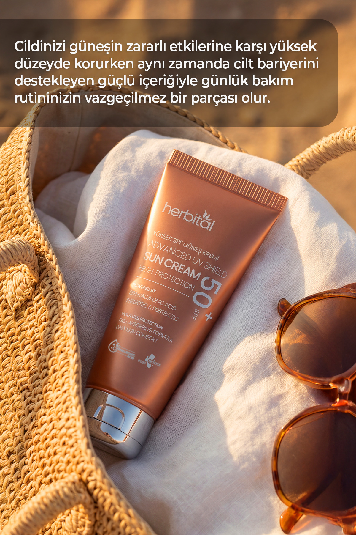 SPF 50+ Güneş Kremi Leke Karşıtı ve Beyaz İz Bırakmayan – 8D Hyaluronik Asitli — HBL-0005 — تصویر 6 از 7