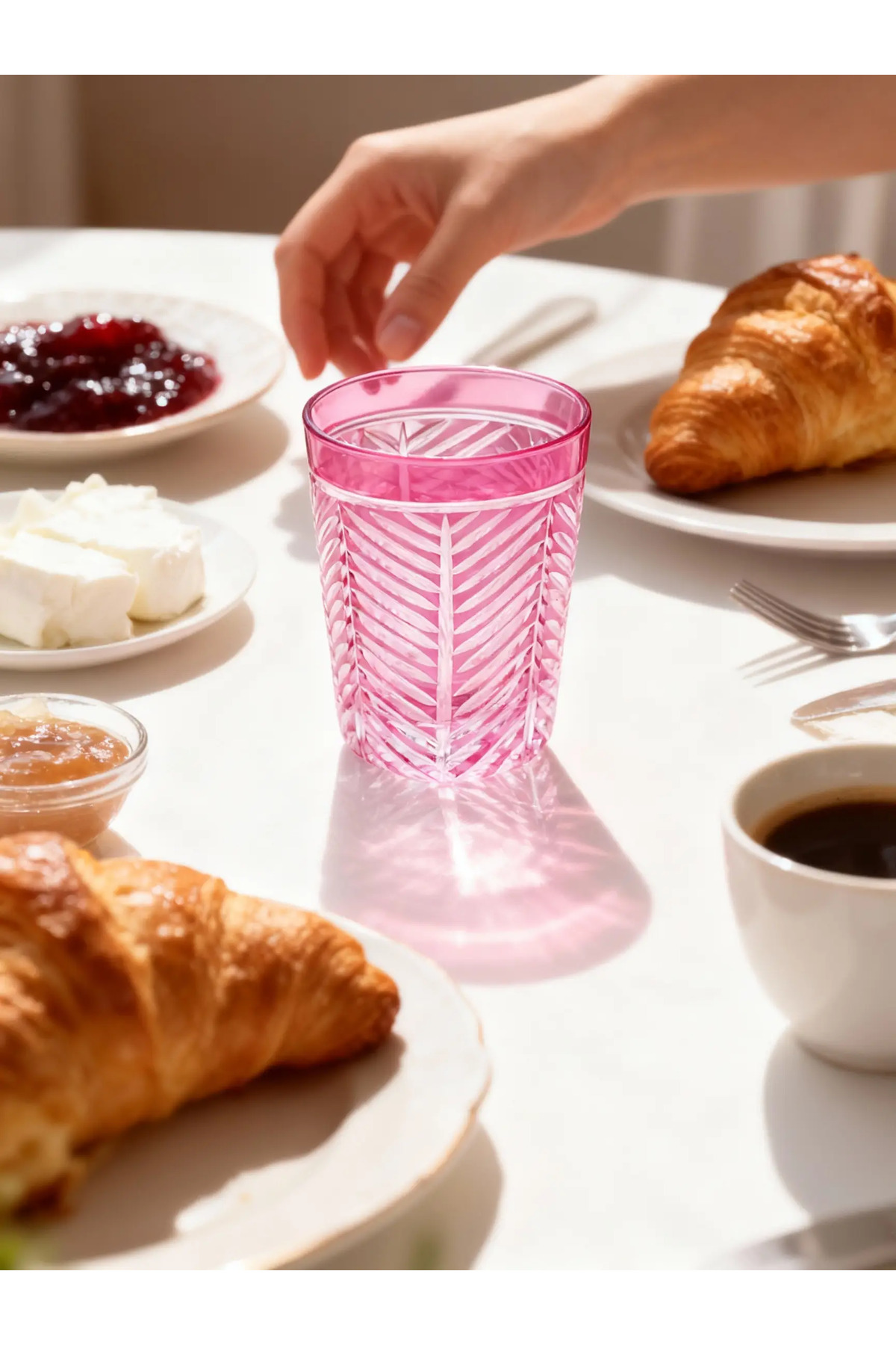 Margerie Lanza Modern Crystal Glass Water Glass 275cc | Coffee Side & Soft Drink