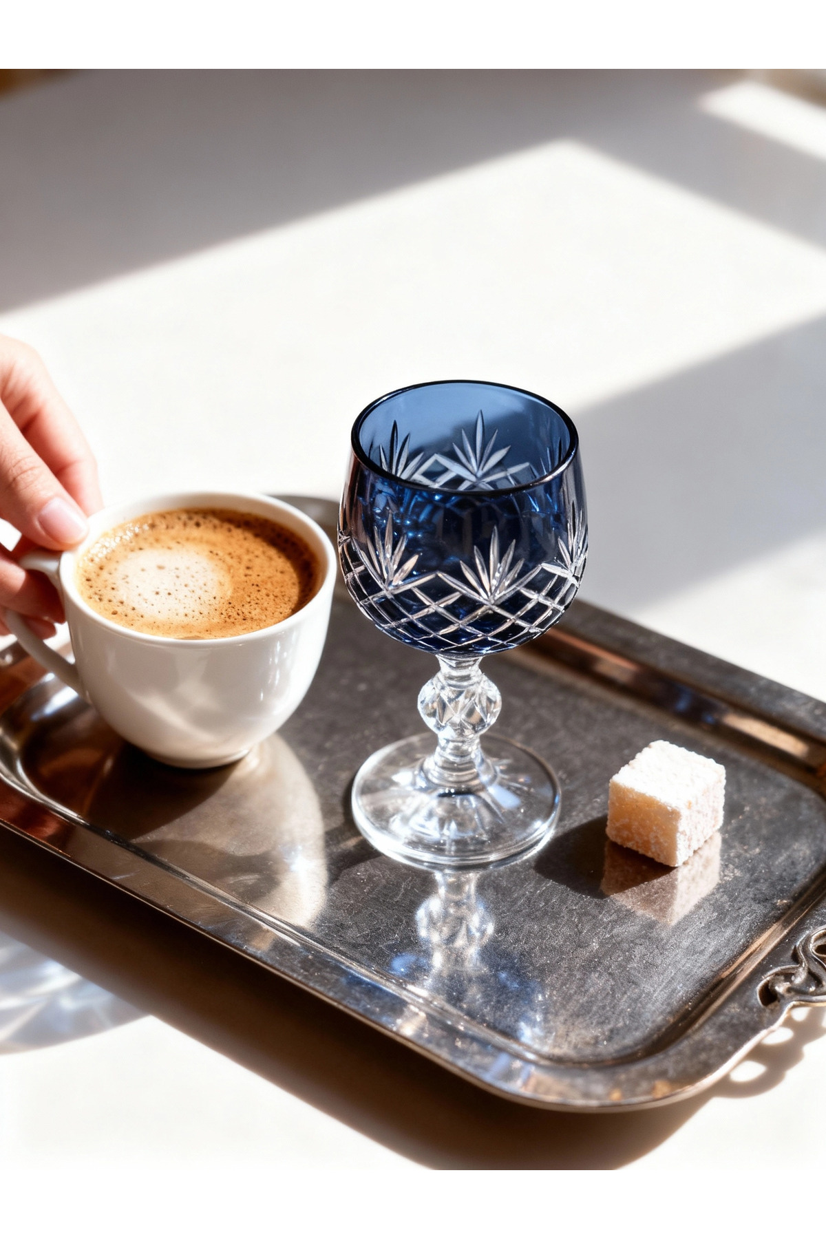 Margerie Ara Bohemia Crystal Hand Cut Coffee Side Water Glass 150cc