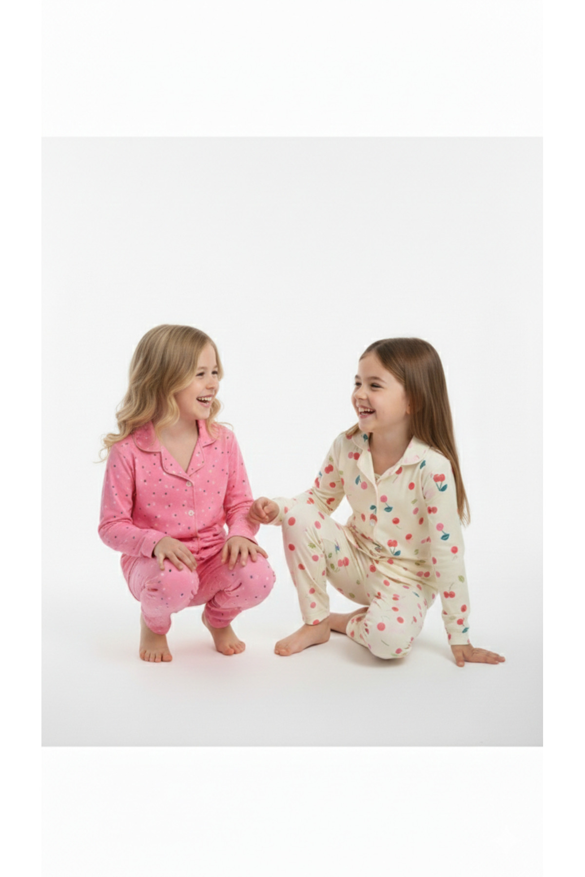 DANBİ Kız Çocuk 4,5,6,7,8,9,10,11 Yaş Mevsimlik Pijama Takımı 2'li Set fotoğrafı 2 (önizleme)