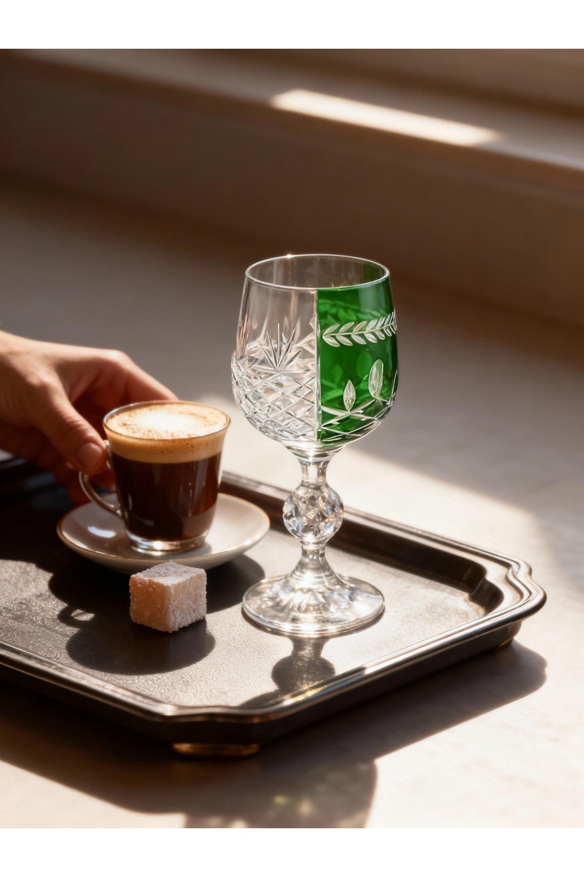 Margerie Bohemia Hybrid Crystal Hand-Cut Glass 150cc | Coffee-Side Water & Sherbet Glass