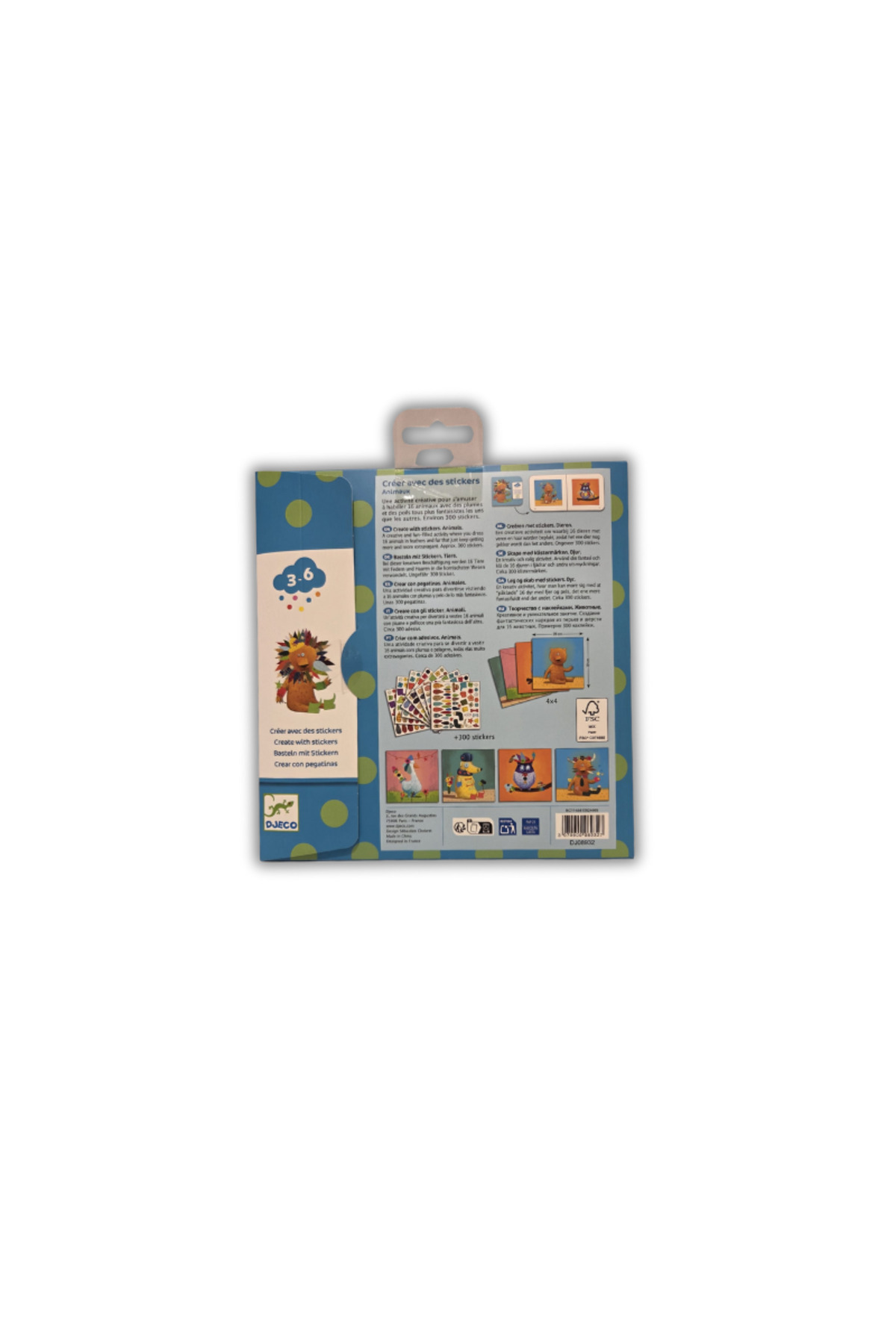 djeco Yapıştırma Kartları - Create Animals fotoğrafı 3 (önizleme)
