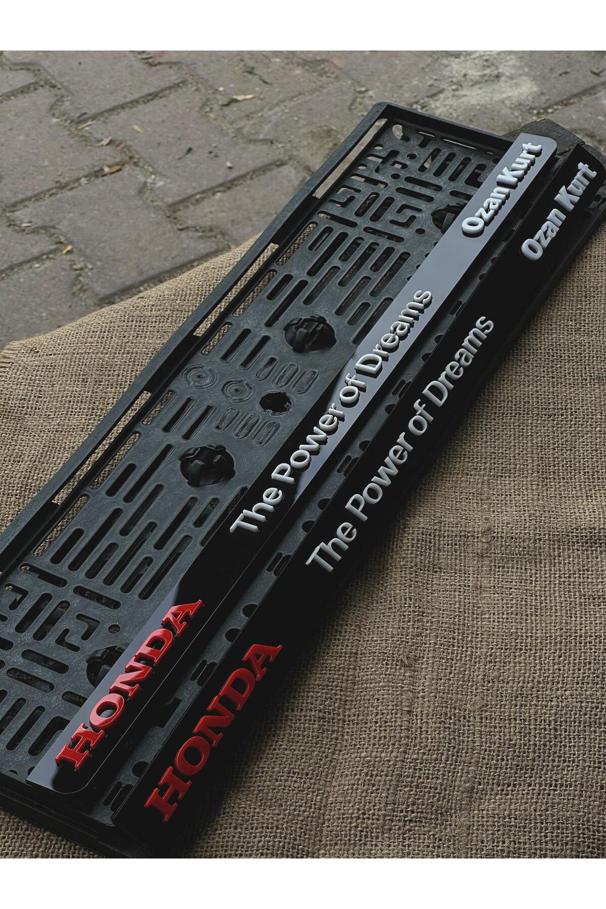 WOODDOOM Honda The Power Of Dreams İsim Yazılı Pleksi Plakalık