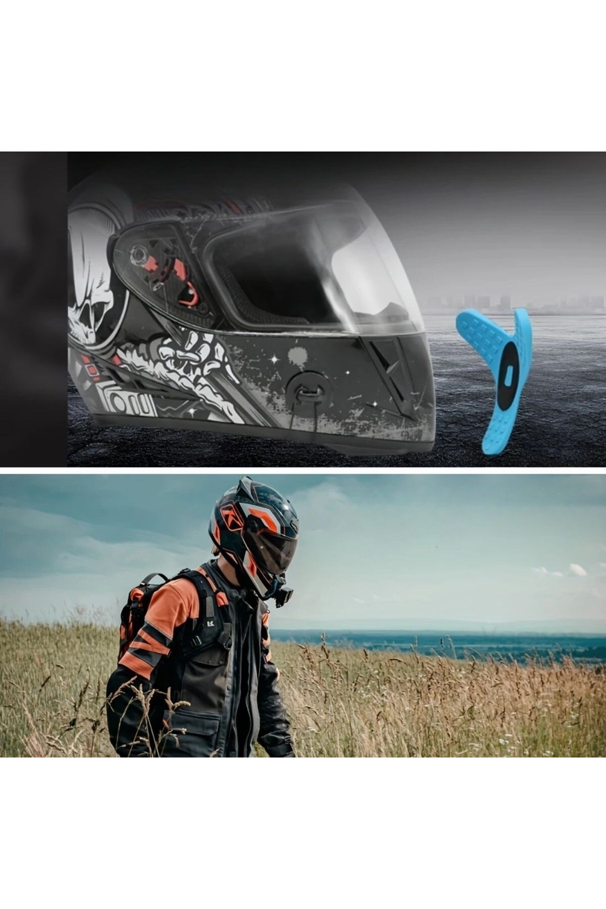 Epilons Z&K Market® Motorsiklet Kask Önü Takılan Telefon Tutucu Aksiyon Kamerası Takılabilen Aparat fotoğrafı 3 (önizleme)