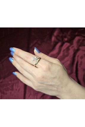 ELMERIAJEWELRY Çiçek Zirkon Taş Detaylı(XUPING)