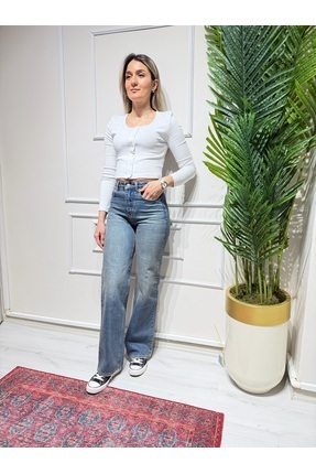 ZEMAR Yeşil Yıkamalı Mavi Jean