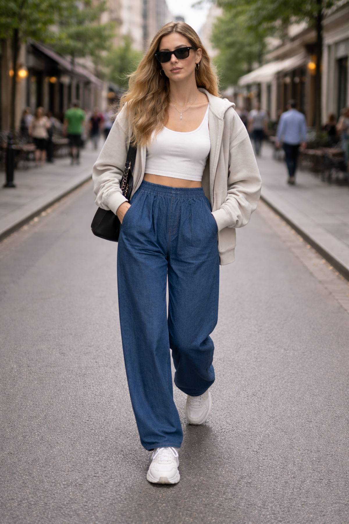 MODELİSA  TENSEL DENİM BELİ LASTİKLİ KOT PANTOLON - Görsel 2