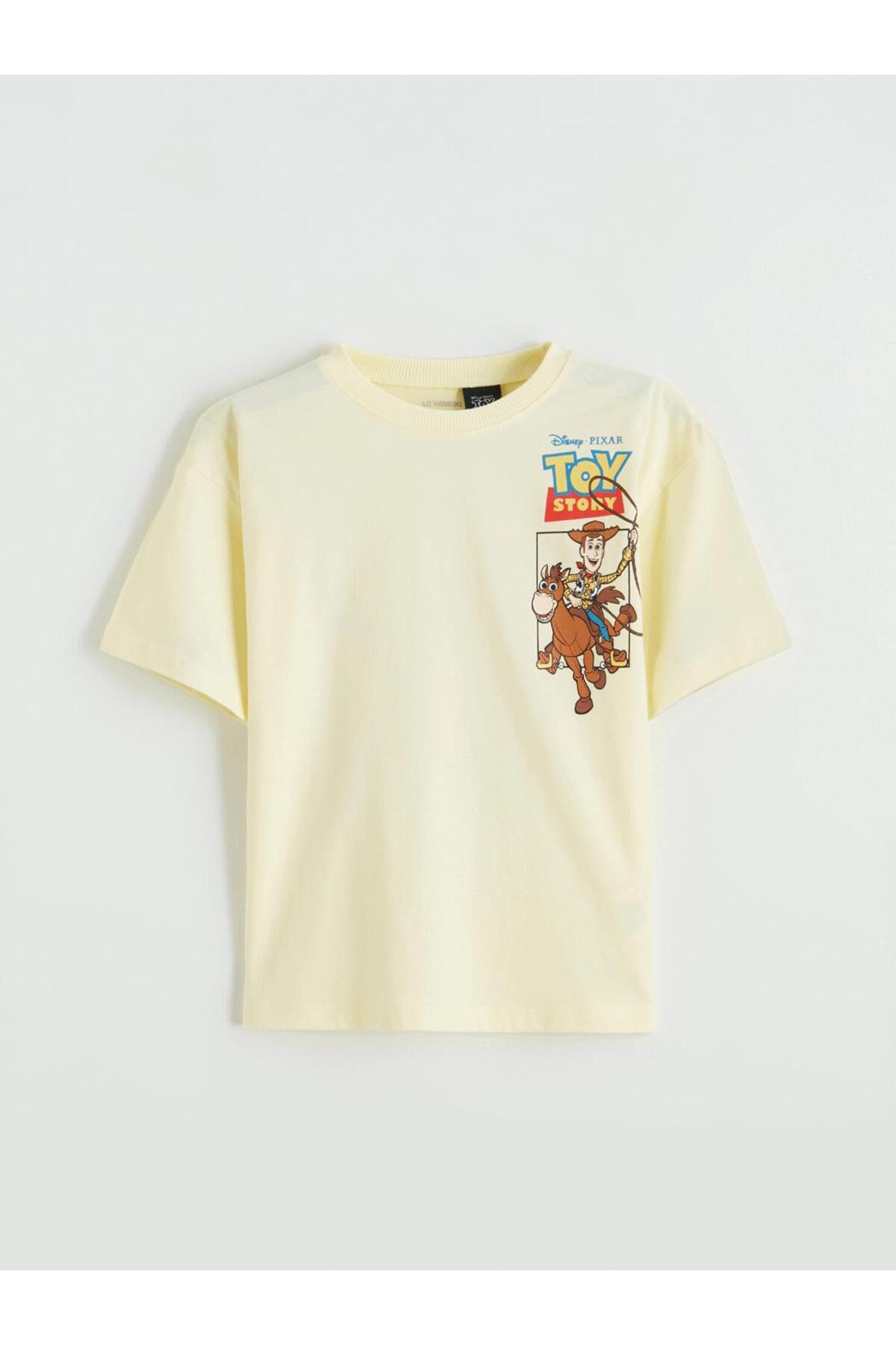 LC Waikiki Yellow Crew Neck Toy Story Printed Boys' T-Shirt
