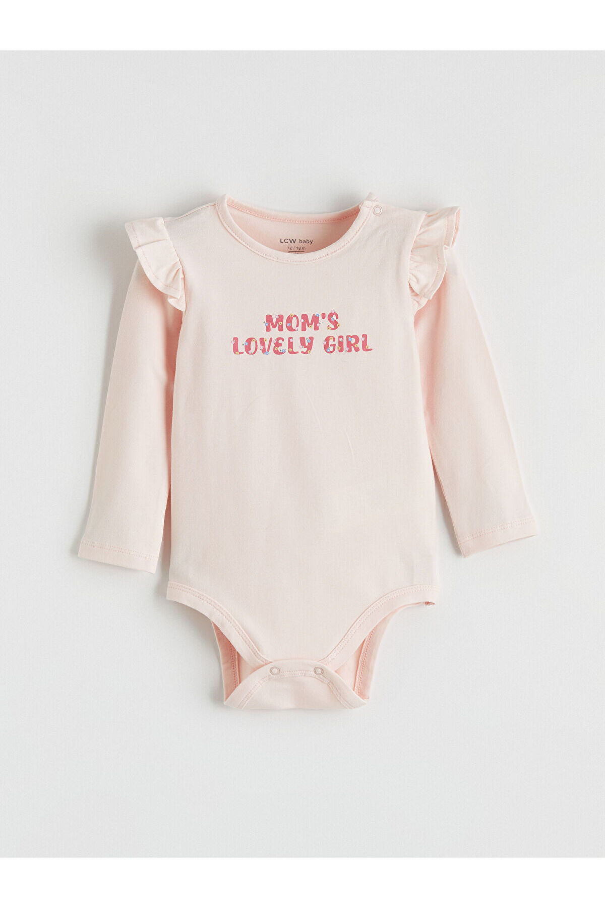 LC Waikiki Elsiva Collection Pembe Baskılı Kız Bebek Çıtçıtlı Body ve Pantolon fotoğrafı 2 (önizleme)