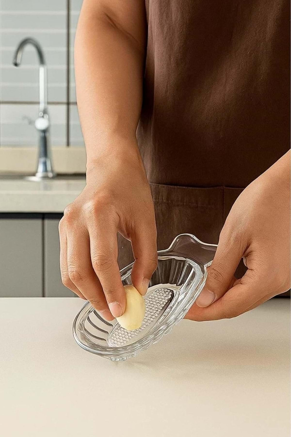 FeyzaDesign Bebek Ek Gıda Hazırlık Seti 2'li: Buharda Sebze Haşlama ve Cam Rende fotoğrafı 2 (önizleme)