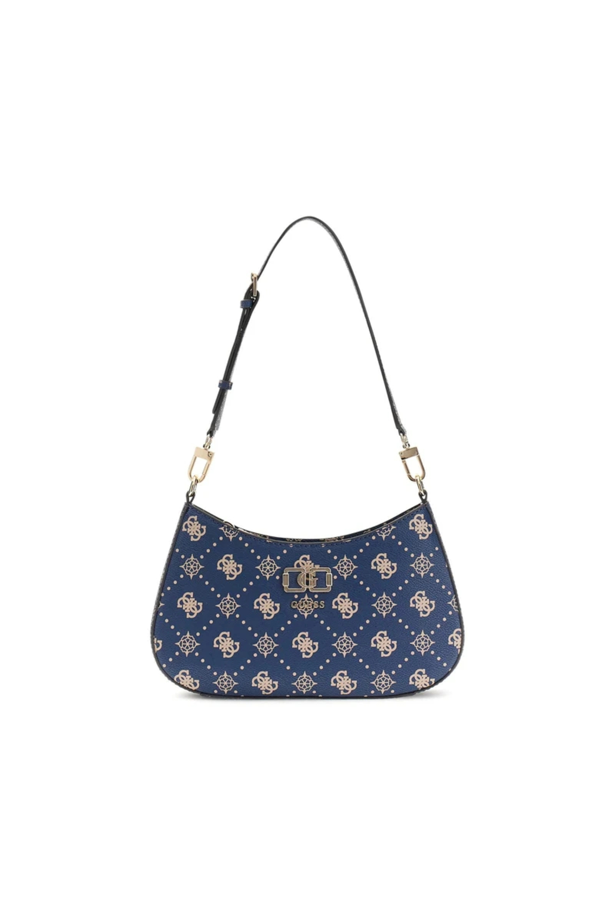 Guess Emelie Logolu Üstten Fermuarlı Omuz Kadın Lacivert El Çantası HWGP9928180-NLO