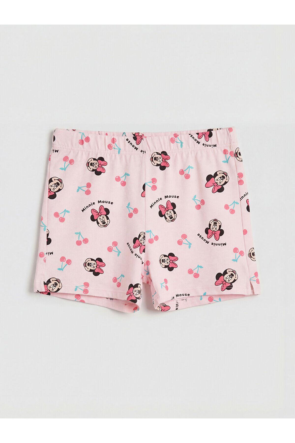 LC Waikiki Meral Collection Pembe Minnie Mouse Baskılı Kız Bebek Tişört ve Şort fotoğrafı 2 (önizleme)