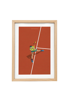 KAYNOCK Rafael Nadal, Tenis Poster Tablo Ahşap Çerçeve