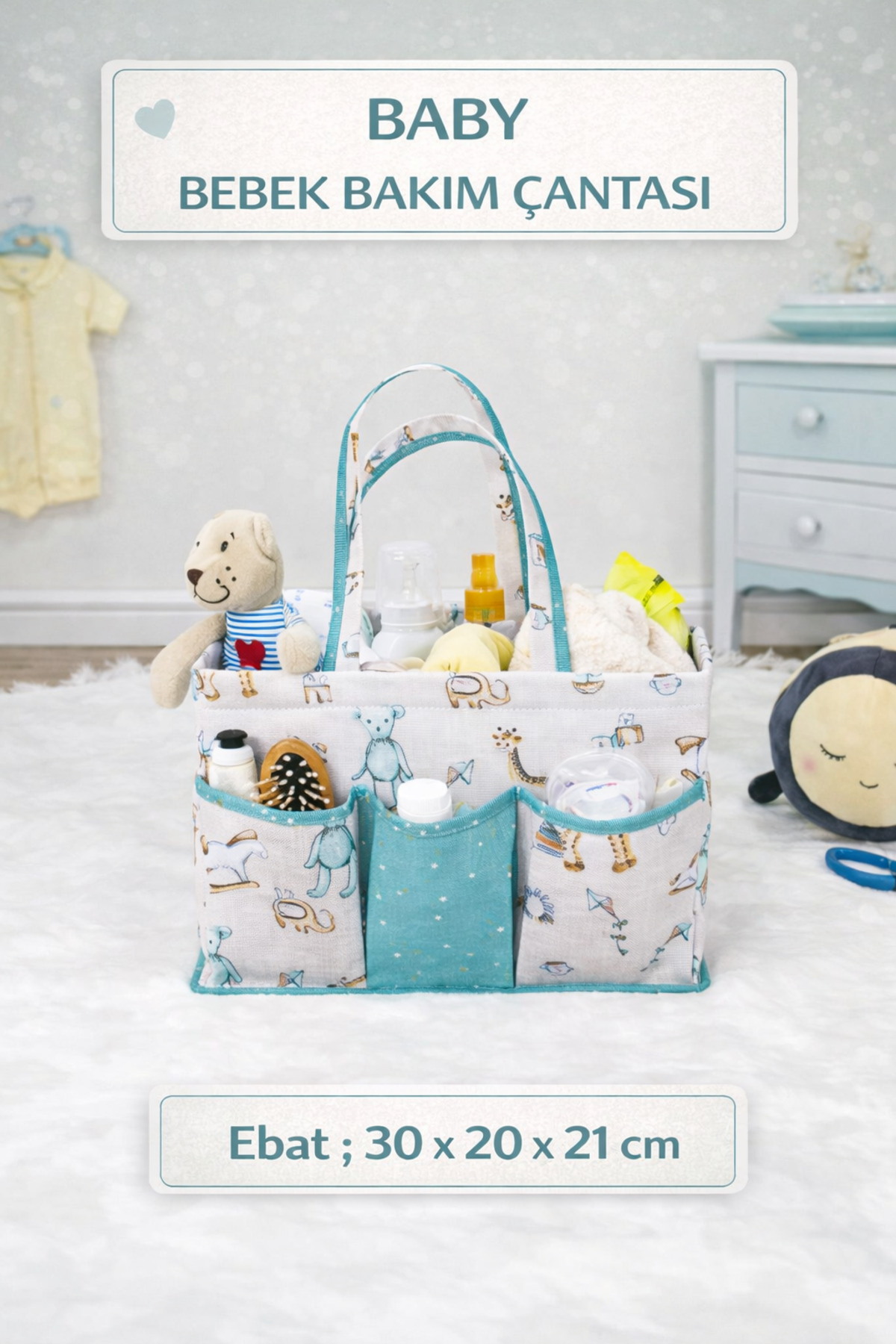 PONÇİK BEBEK Baby Doğum Çantası Çok Kullanışlı Düzenleyici Set 8 Parça fotoğrafı 4 (önizleme)