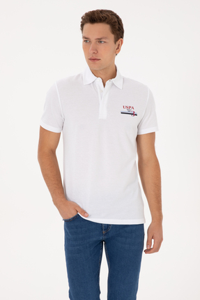 U.S. Polo Assn. Erkek Regular Fit Polo Yaka Beyaz Tişört 50324803-VR013