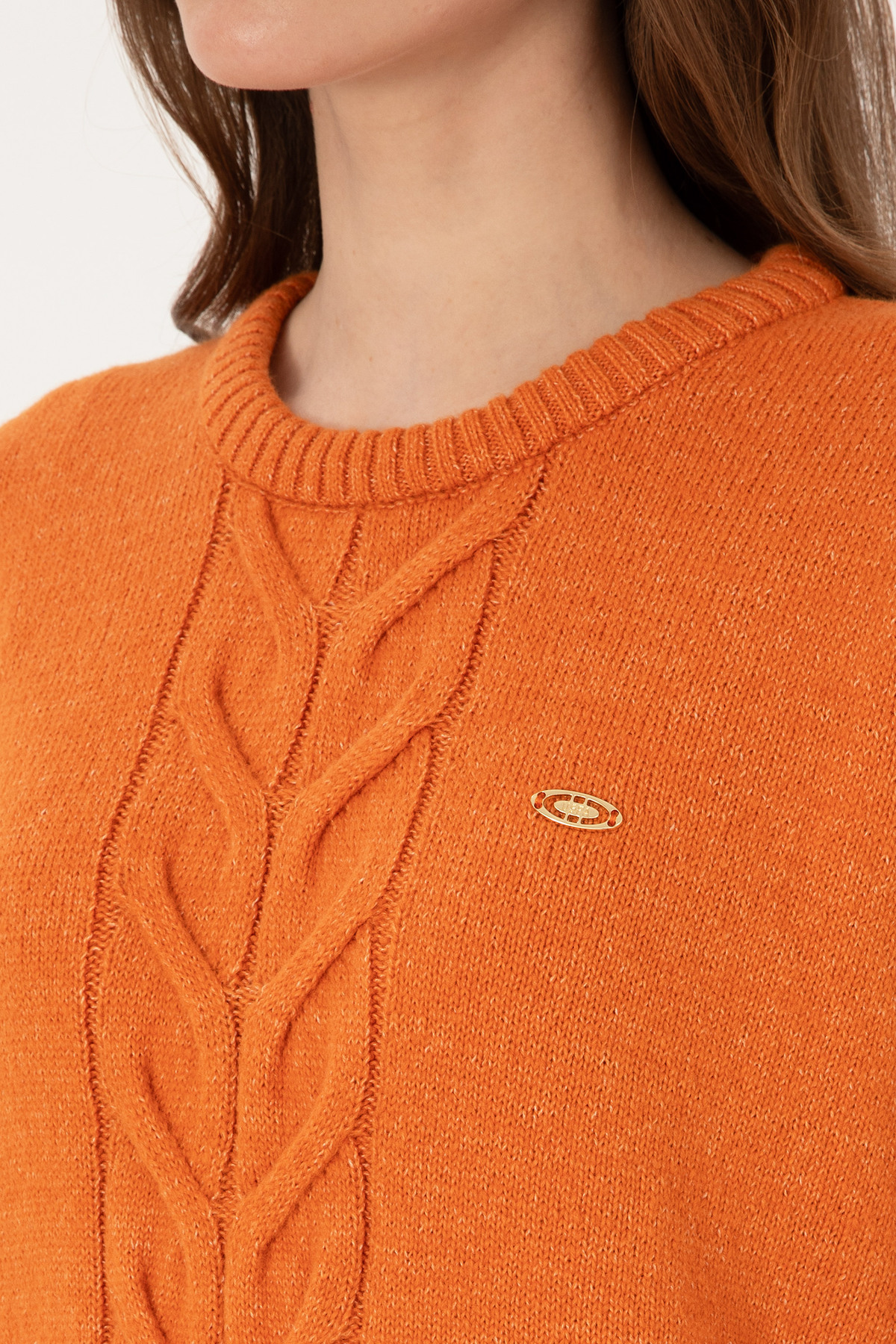 U.S. Polo Assn.  Kadın Bakır Kazak 50314758-VR182 - Görsel 7