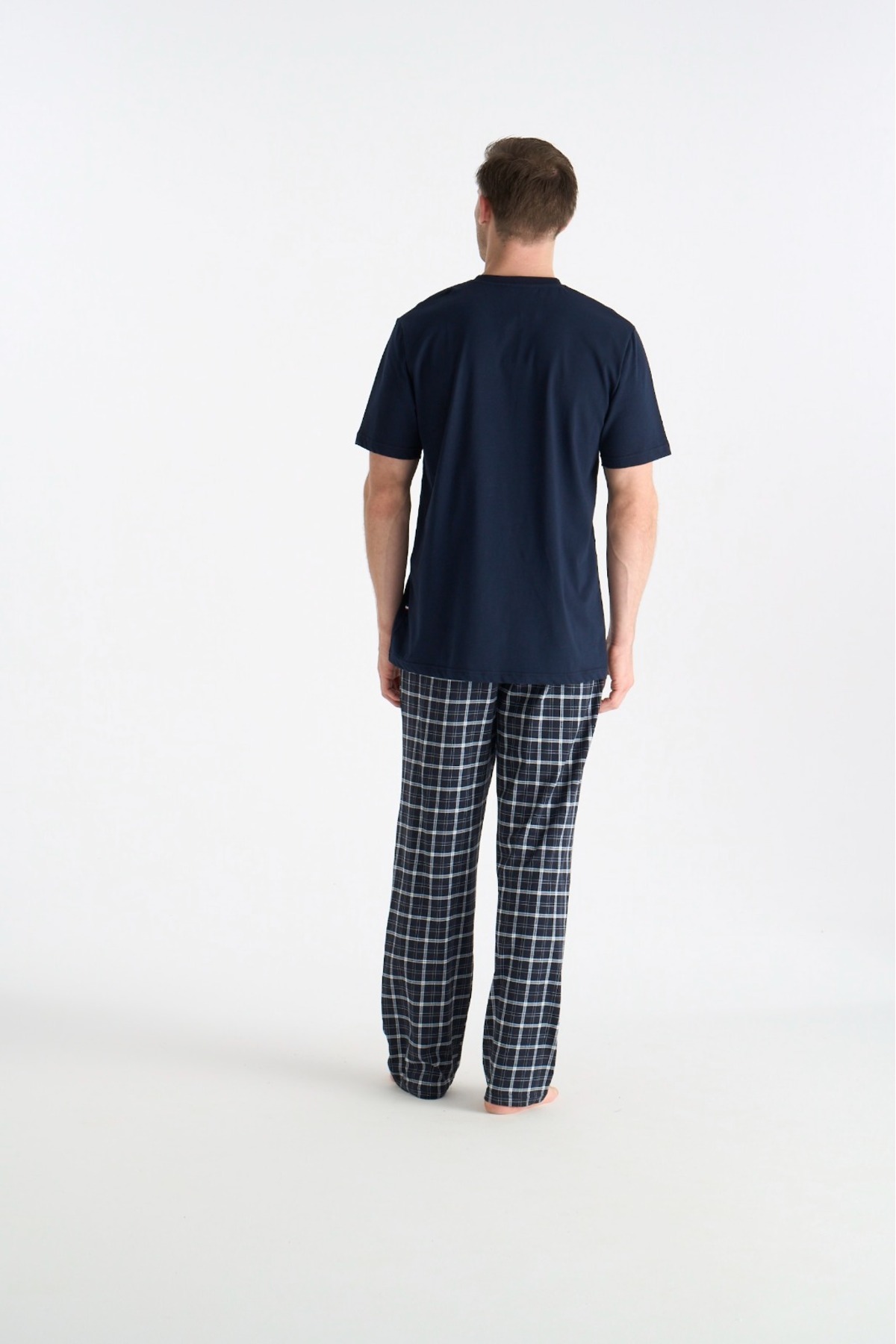 ست پیژامه و لباس خواب مردانه یقه دکمه دار | یو اس پولو U.S. Polo Assn. Slendos-19043 TR - تصویر 2