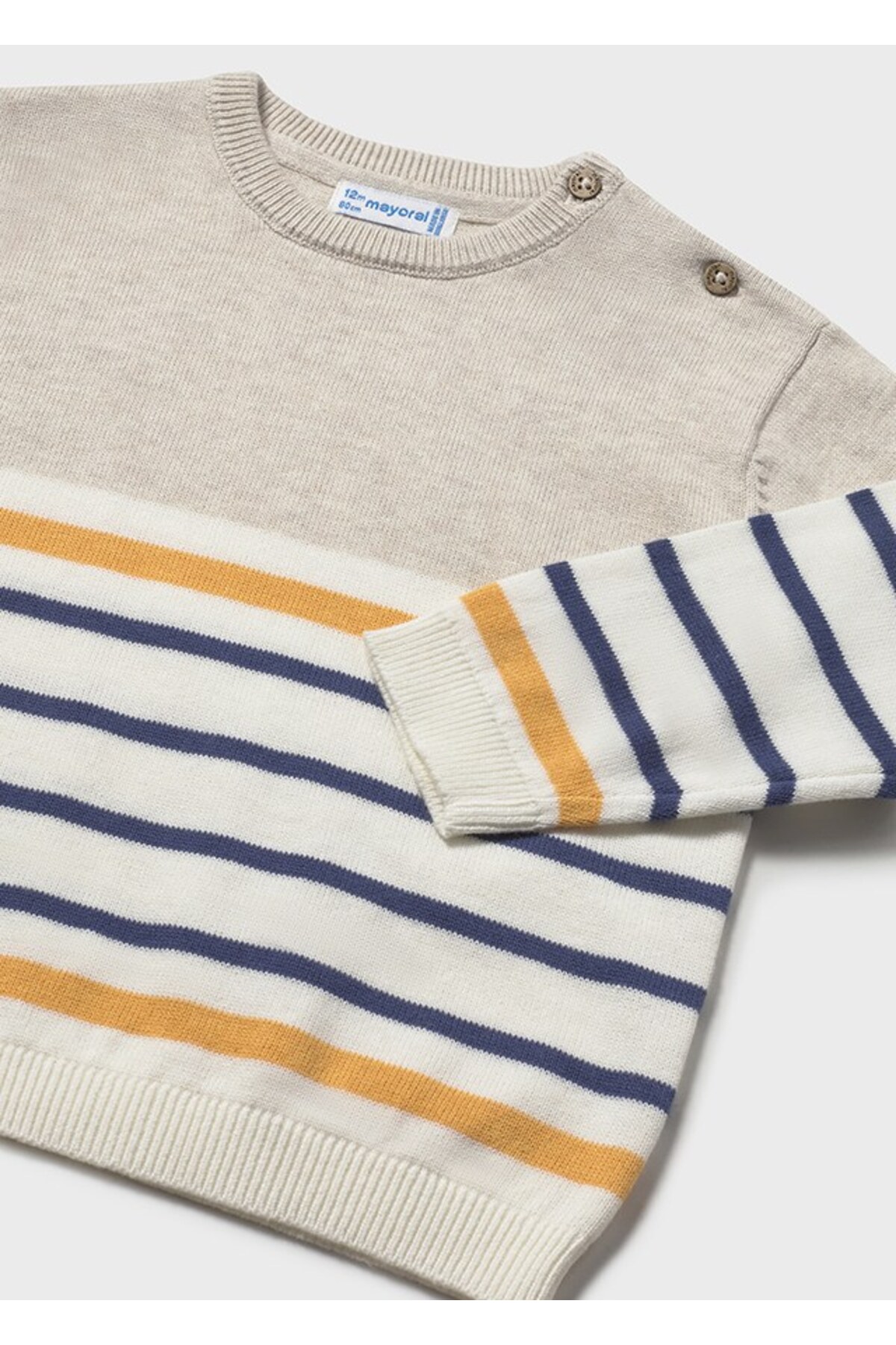 Mayoral Erkek Bebek Çizgili Kazak Krem 1309 fotoğrafı 5 (önizleme)