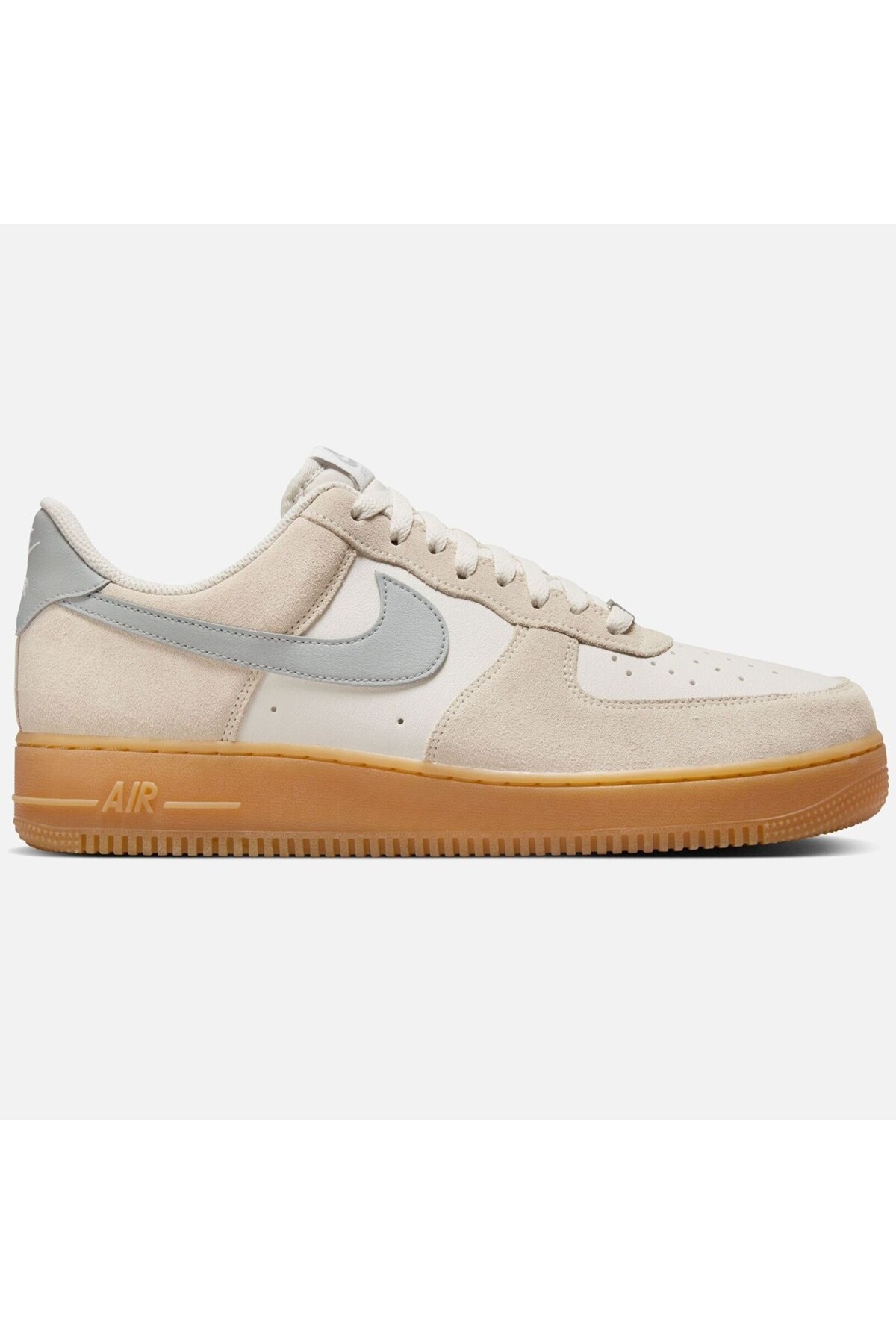 کفش کتانی چرم طبیعی Swoosh مدل Air Force 1 '07 LV8 Unisex، کفش ورزشی راحتی، کرم رنگ نایکی کفش اسنیکر Nike