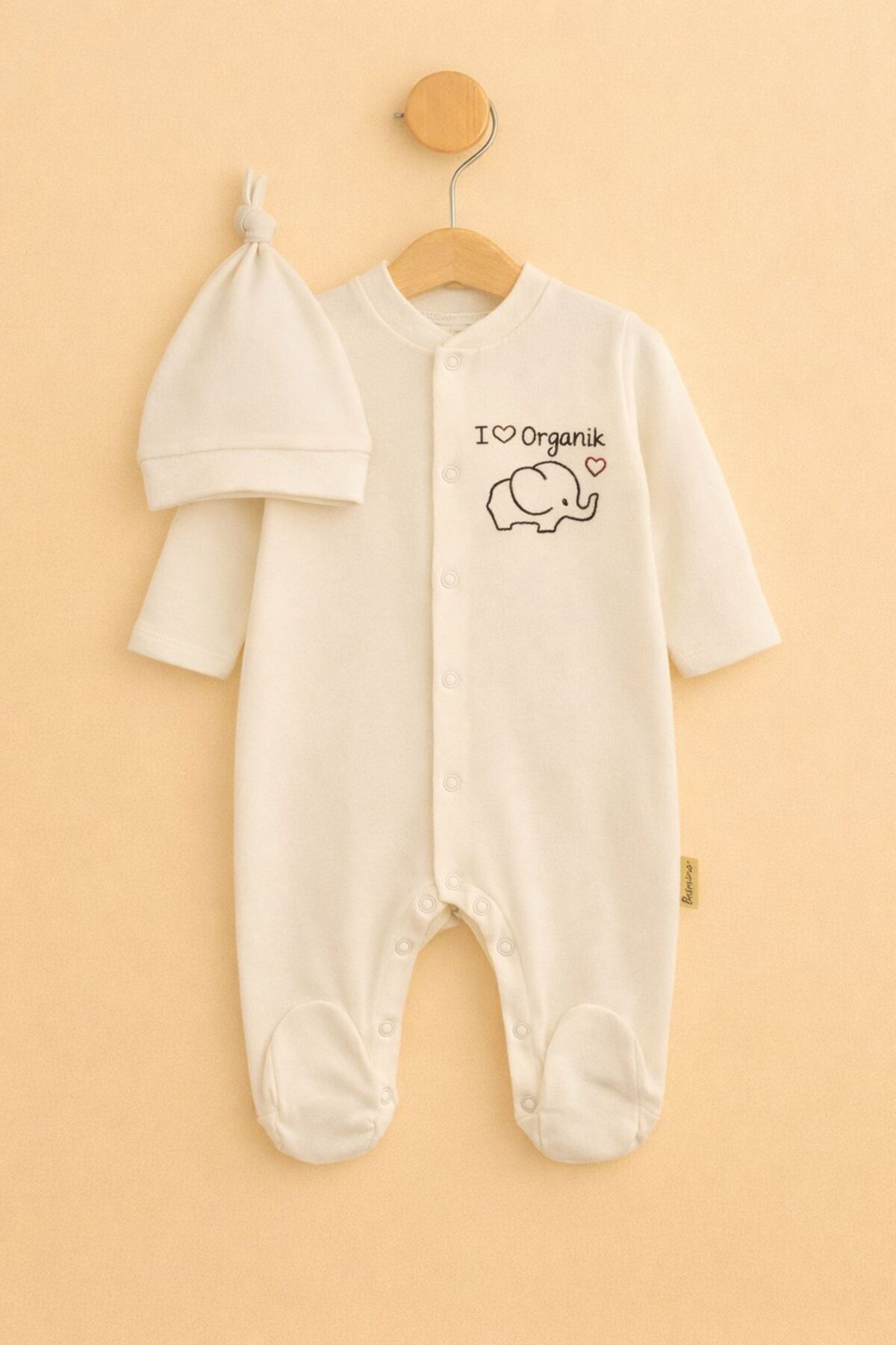 BABY 100% COTTON ORGANIC HAT JUMPSUIT