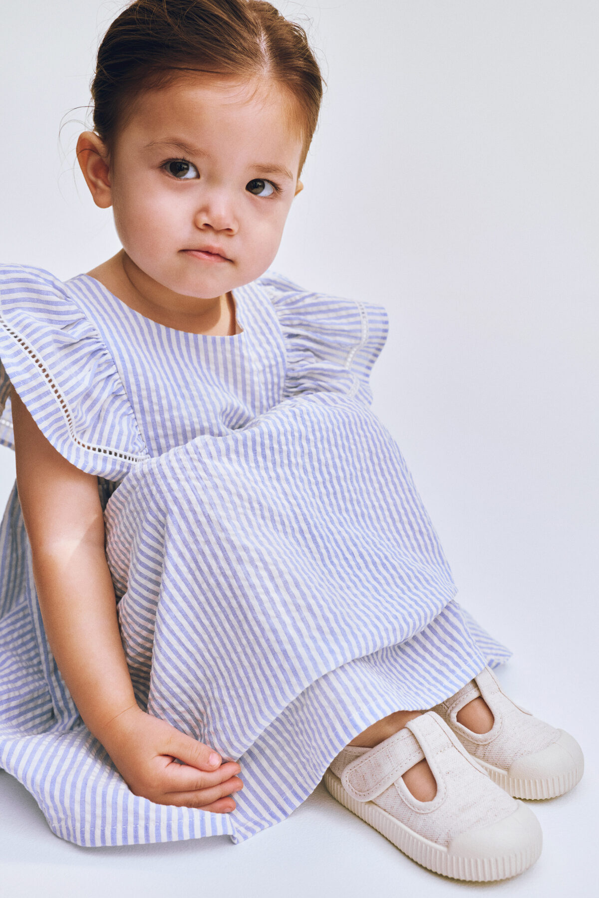 H&M Pamuklu ve Farbalalı Elbise fotoğrafı 2 (önizleme)