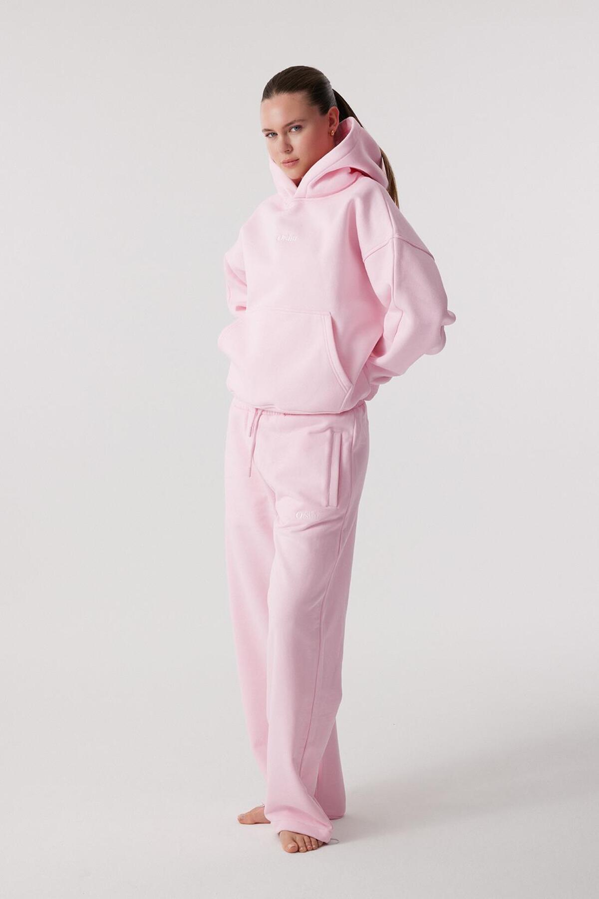 Oishii Rei Loungewear Hoodie Dusty Pink görsel 3