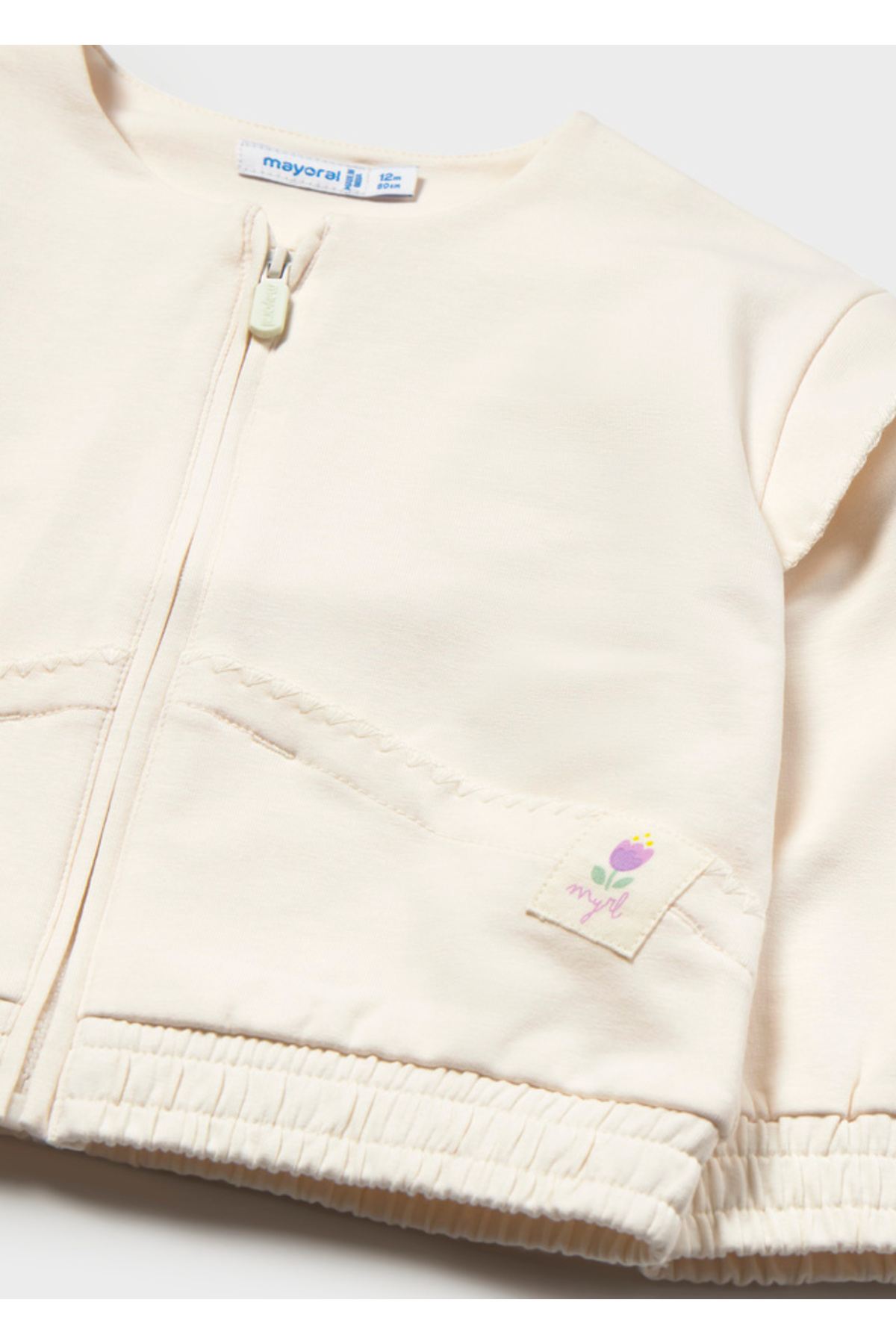 Mayoral Kız Bebek Fermuarlı Sweatshirt Ekru 1491 fotoğrafı 3 (önizleme)