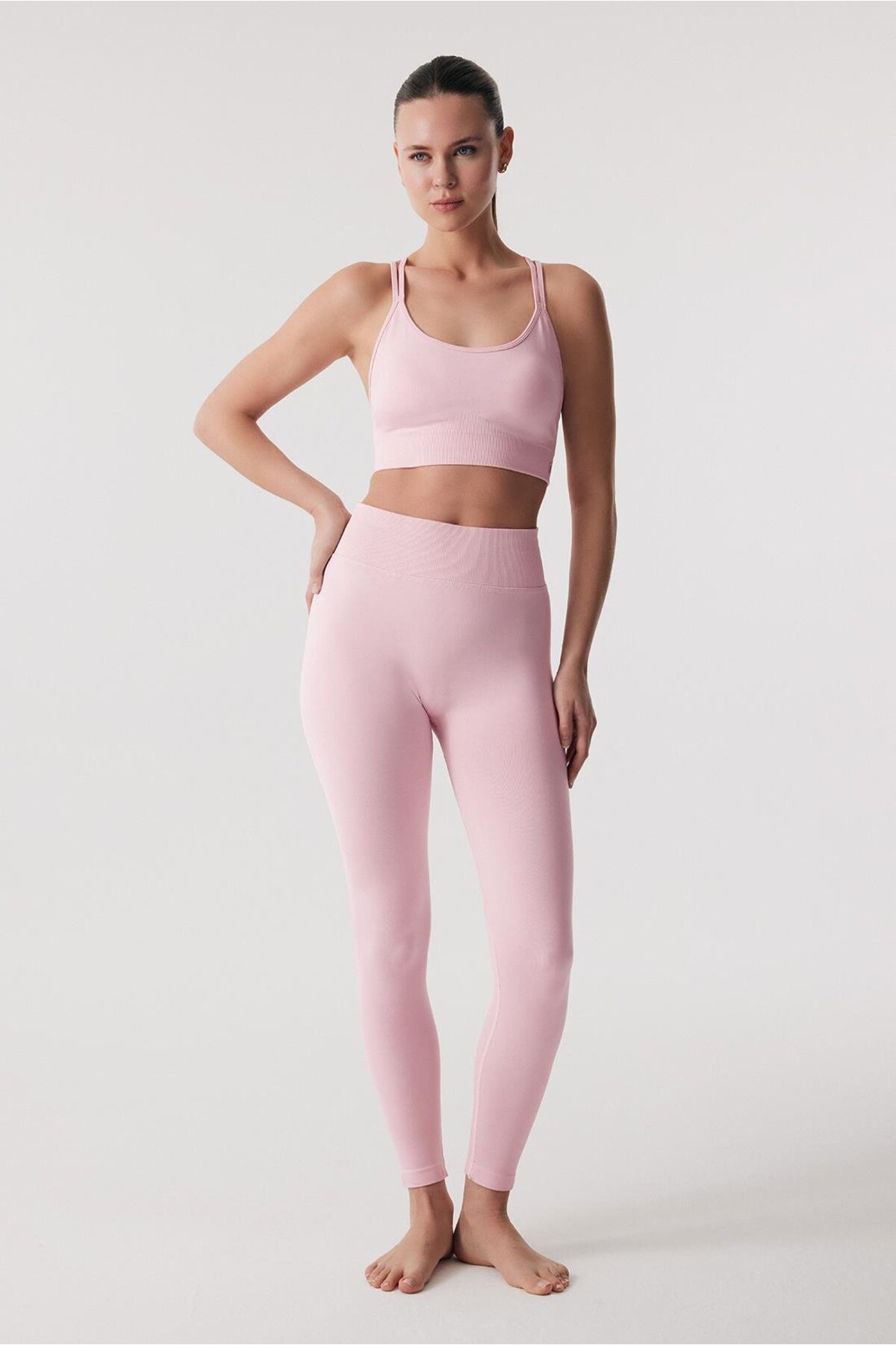 Oishii  Rei PushUp Şekillendirici Tayt Dusty Pink - Görsel 3