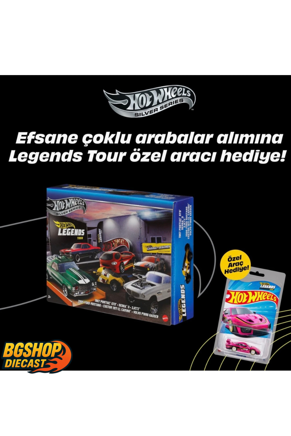 HOT WHEELS Efsane Temalı Çoklu Arabalar Alana Legends Tour Promo