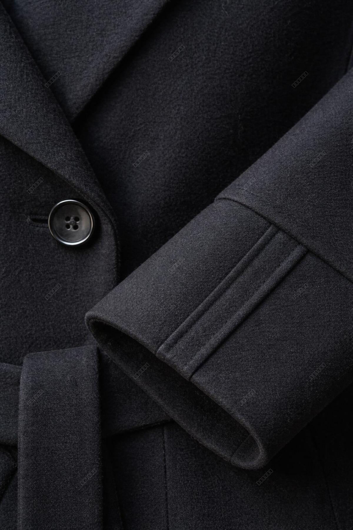 ESİN GİYİM  Business Line Kuşaklı Kaşe Kaban - Görsel 5