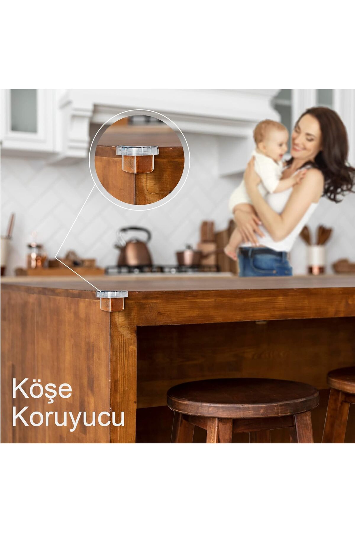 İdeal Baby 1 Adet Bebek Çocuk Masa Kenar Köşe Koruyucu Dairesel Köşe Koruyucu Evde Güvenlik fotoğrafı 3 (önizleme)