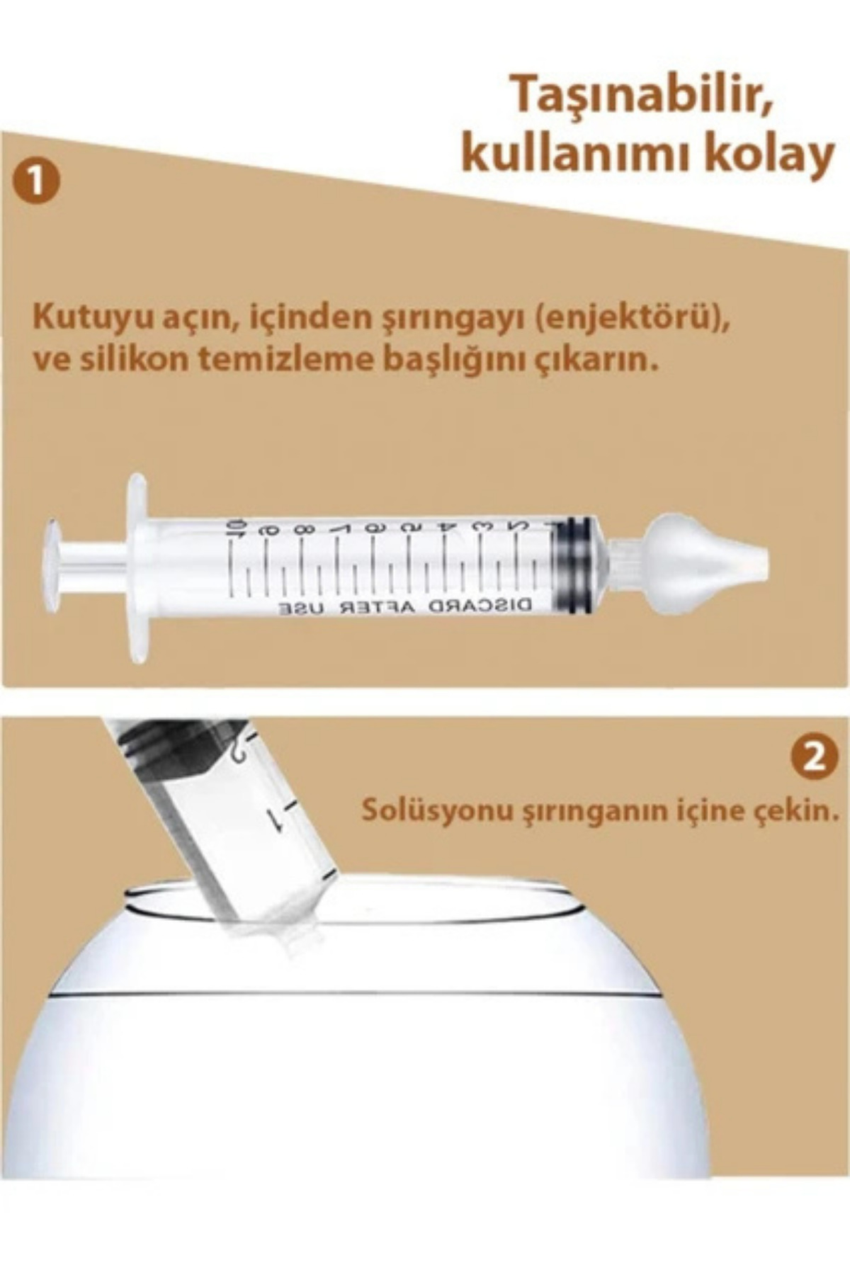Privo Yeniden Kullanılabilir Manuel Burun Temizleyici 10ml Yumuşak Silikon Uçlu Bebek Burun Yıkama Şırınga fotoğrafı 7 (önizleme)