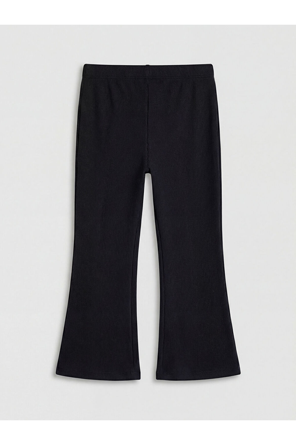 LC Waikiki Siyah Fitilli İspanyol Paça Kız Çocuk Tayt fotoğrafı 2 (önizleme)