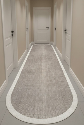 VOPTEKS Oval Vizon Halı Yolluk Makinede Yıkanabilir Kaymaz Taban Halı