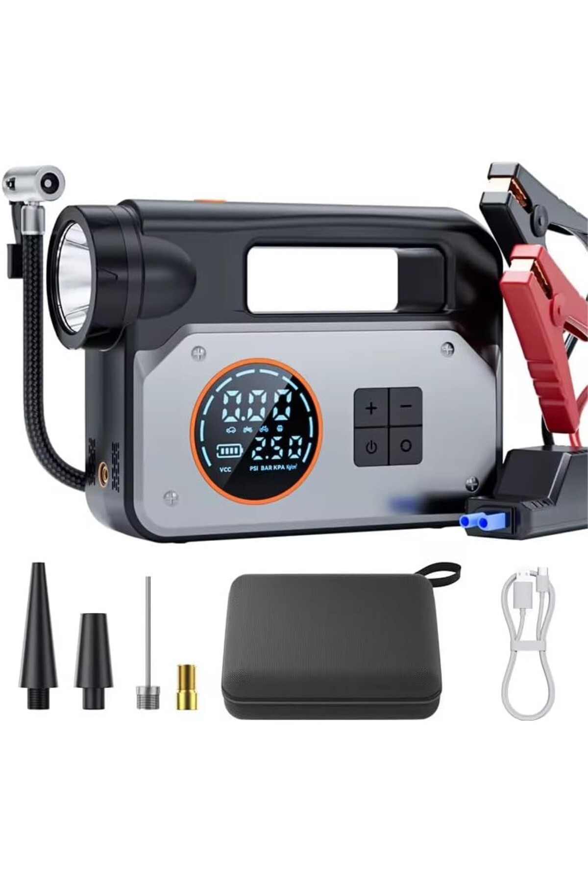 AyrStore ST-9655 Akü Takviye Cihazı ve Hava Kompresörü 16000mAh