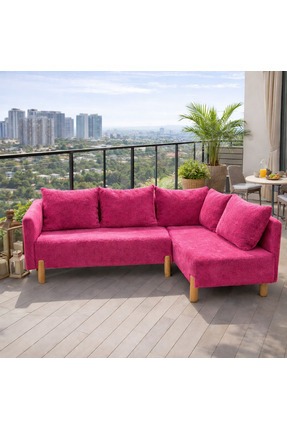 LOTUS PORT Köşe Takımı Peluş Kumaş