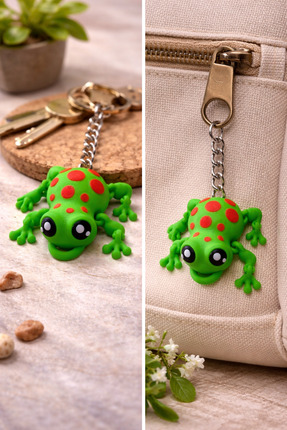 Lumiyo Kurbağa Anahtarlık – Renkli ve Eğlenceli Tasarım