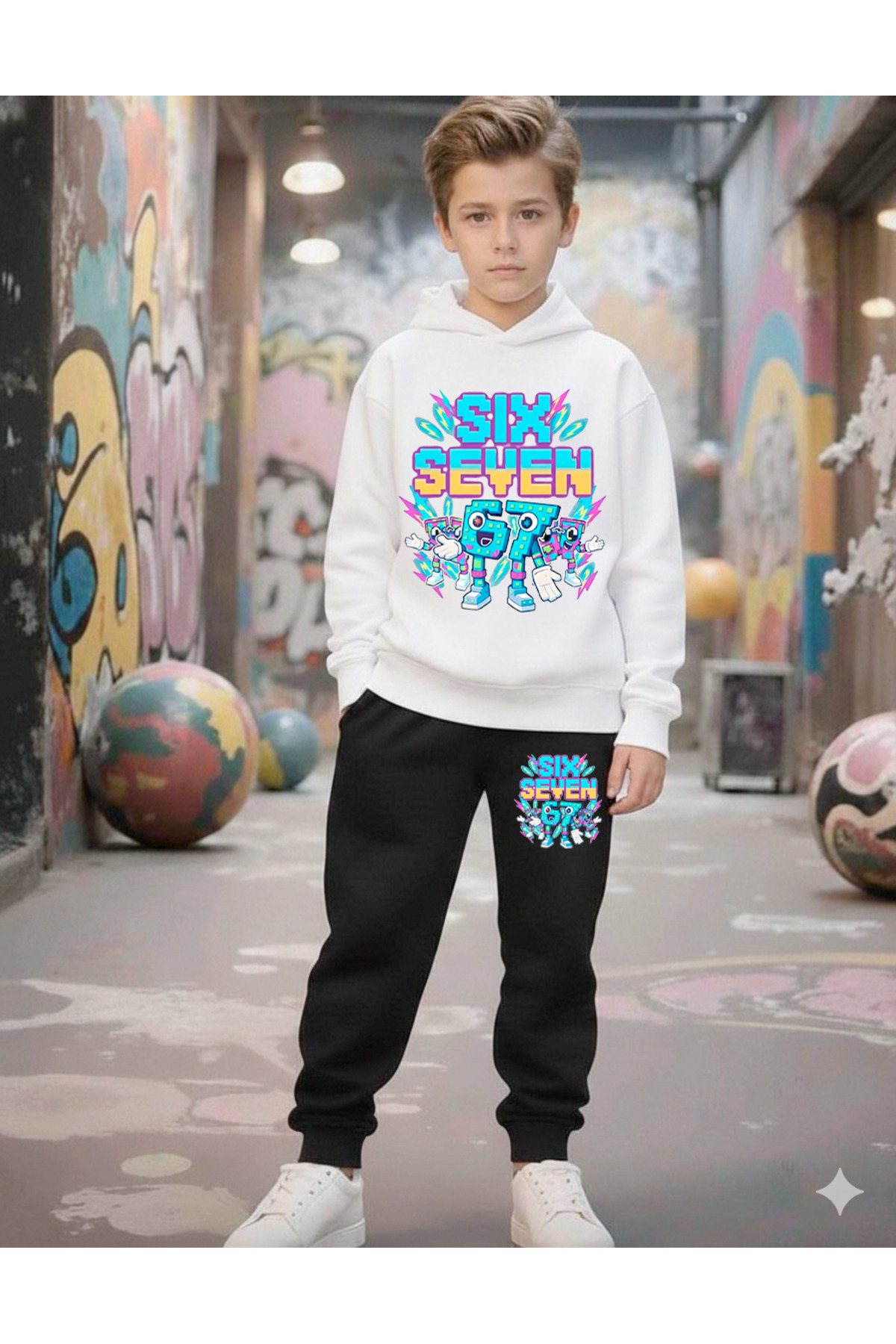 SIX LOVER BOYS' PRINTED TRACKSUIT SET, 67 DESIGNS