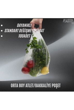 PLASTTY ORTA BOY MERKET POŞET/ATLET POŞET/HIŞIR POŞETİ 100ADET